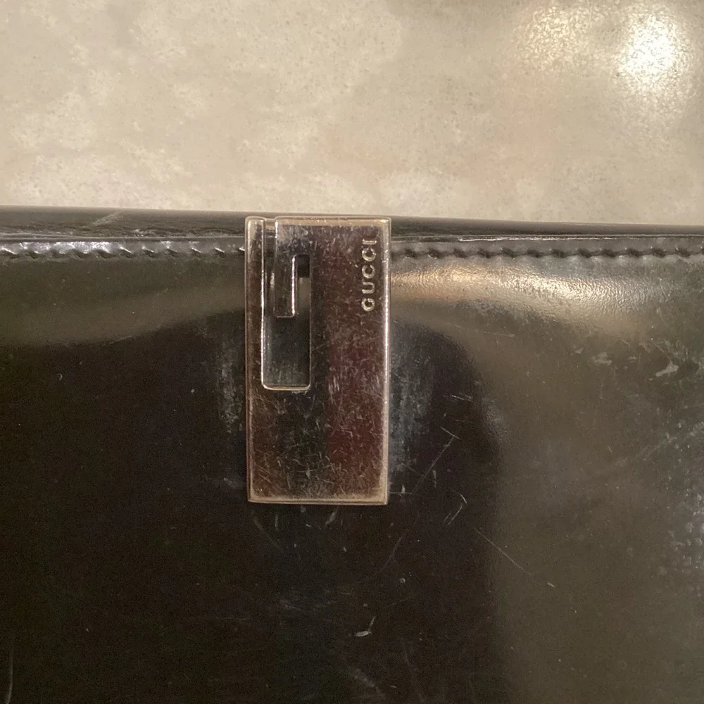 Gucci Black Leather Wallet‎ Coin Purse Card Holder Small